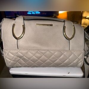 Steve Madden Bsanti satchel in taupe quilted vegan leather